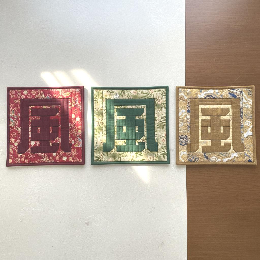 Kanji Wind Quilt Block - Japanese FPP Pattern PDF - Kaze (Wind) - 6x6 Foundation Paper Piecing - Image 2